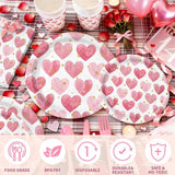 168PCS Valentine Party Supplies Pink Heart Valentine's Day
