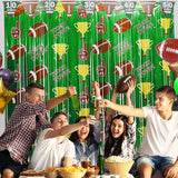 Football Party Decorations, 2 Pack Foil Fringe Curtains, Party