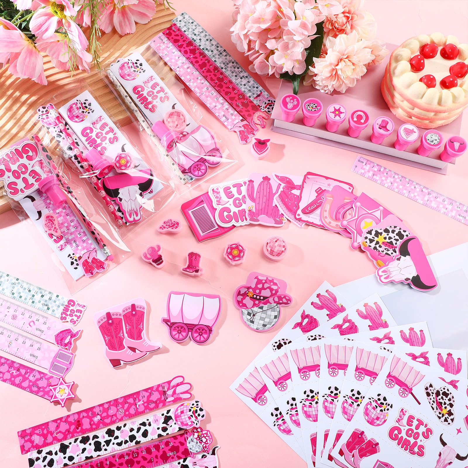 Cholemy 168 Pcs Cowgirl Party Favors Supplies Disco Cowgirl Stickers