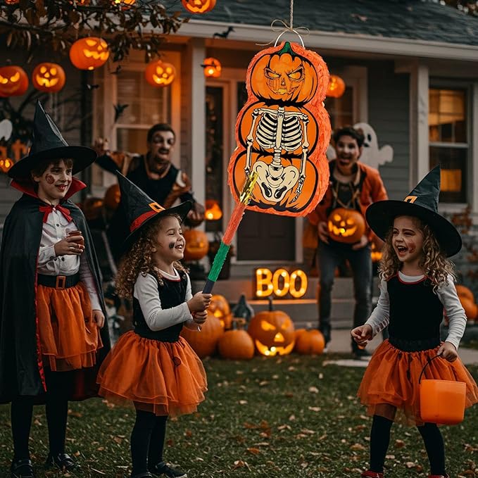 Halloween Skull Piñata Pumpkin Skull Piñata Halloween Wicked Pumpkin