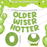 Fulmoon Set of 3 Pre Strung Older Wiser Hotter Glitter Banner Funny #1