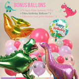 Pink Dinosaur balloon garland kit 150pcs Pastel Pink green Purple
