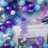 Mermaid Balloons Garland Kit 180pcs Mermaid Backdrop Mermaid Tail