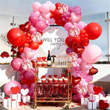 Valentine's Day Balloons Garland Arch Kit 127Pcs Pink Red Rose Red