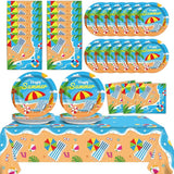Summer Party Supplies Serves 24 Beach Luau Party Paper Plates