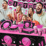Basketball Party Decorations, 142Pcs Pink Basketball Birthday Party