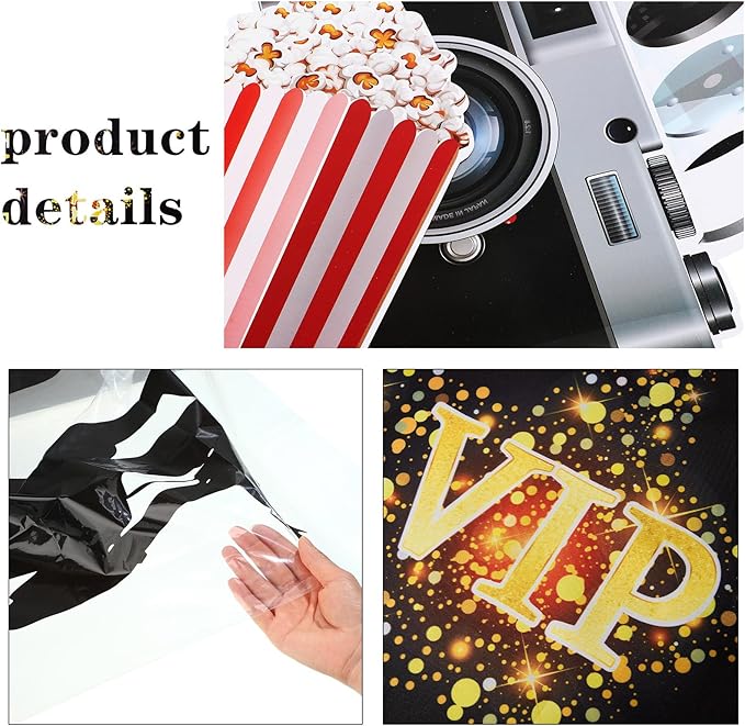 14 Pieces Movie Theme Photography Backdrop and Studio Props DIY Kit