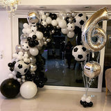 HILAVO Soccer Balloons 18 Inch Black and White Soccer Ball Foil