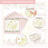 120PCS Princess Party Supplies for Girls Kids Baby Shower 1st