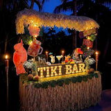 7 Pcs Hawaiian Luau Tiki Party Decoration Tiki Bar LED Light Sign