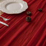 Keketoarrange 6pcs Red Cheesecloth Table Runner Cheese Cloth Rustic