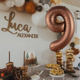 KatchOn, Giant Coffee Brown Number 9 Balloon - 40 Inch | Foil 9