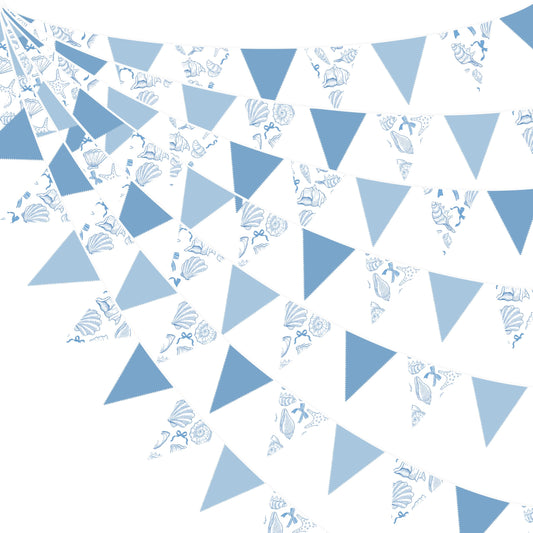 32Ft Ocean Coastal Nautical Beach Party Decorations Blue Bow Starfish