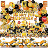Construction Party Decorations for 2 Year Old Boy 128Pcs Truck