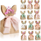 Affrolling 24 Set Boho Bow Easter Bunny Party Favor Bags DIY Bunny