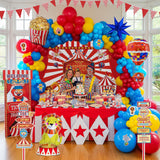 Carnival Theme birthday party decorations & include red blue yellow