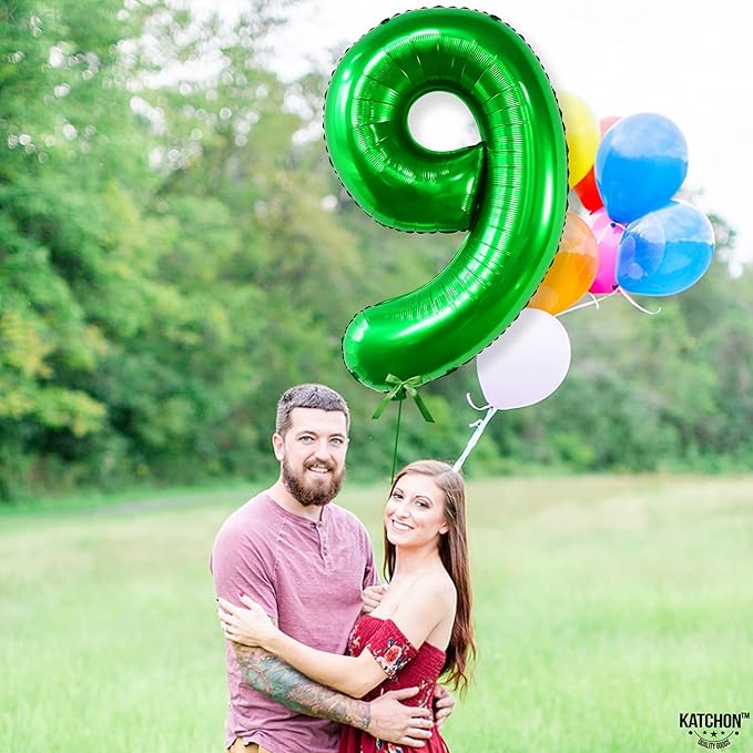 KatchOn, Giant Dark Green Number 9 Balloon - 40 Inch | | Foil 9