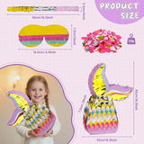 Small Mermaid Tail Pinata 16.5x12x3 Inches with a Blindfold a Bat