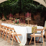 24Pack Disposable Plastic Tablecloths and Satin Table Runner Set