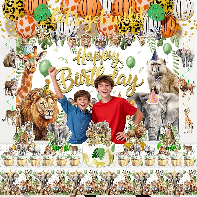 Safari Birthday Party Decorations Jungle Wild Animals Birthday Party