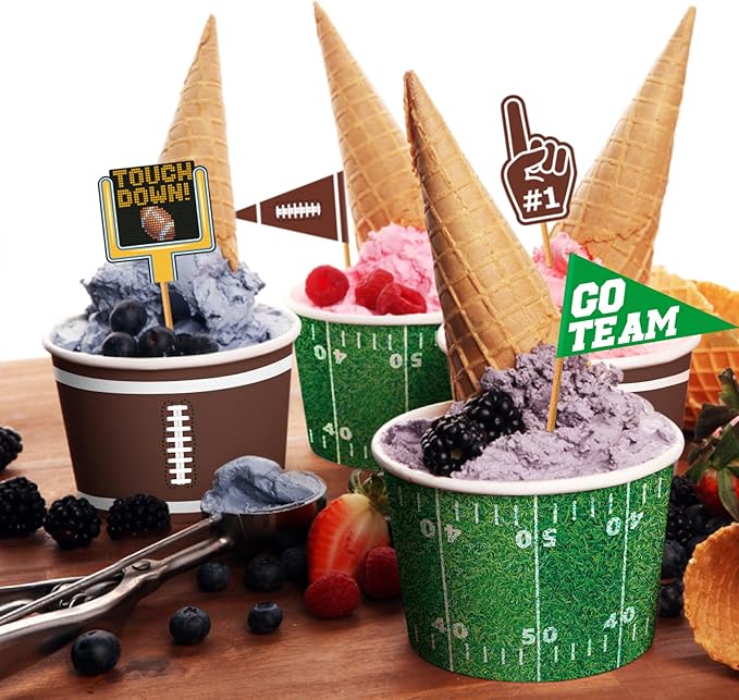 Football Party Supplies Kit for 50 Guests Snack Cups for Football