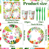 Luau Party Supplies 144pcs Tropical Party Decorations includes
