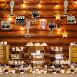 30Pcs Movie Night Party Supplies Hanging Decorations Movie Theme