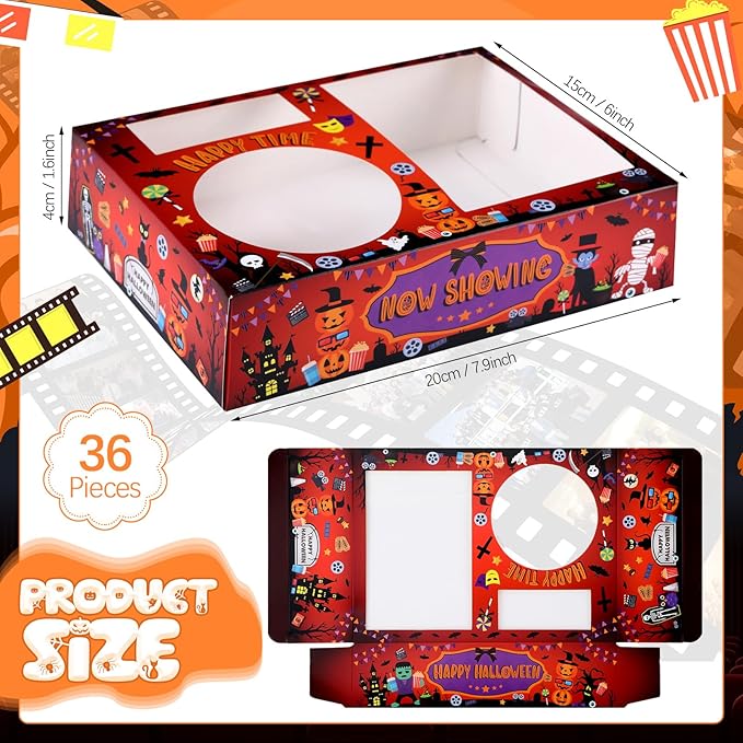 36 Pcs Movie Night Snack Trays Theater Snack