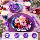 144 Pcs Kpop Birthday Decorations Kpop Party Plates Cups Knives Forks