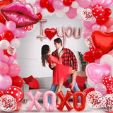 Huge Valentines Day Balloon Arch Kit 30 Inch Pack of 112 including