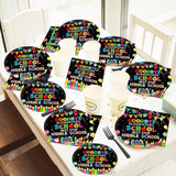 96Pcs Elementary Graduation Party Paper Plates and Napkins Goodbye