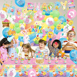 82Pcs Easter Party Decorations for Kids Easter Egg Hunt Kit with