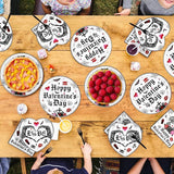 96Pcs Valentine's Day Party Supplies Romantic Gothic Heart Love