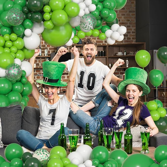 Amandir 153pcs Green Balloons Arch Garland Kit, Different Sizes 18 12