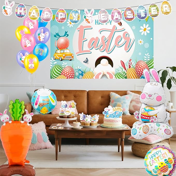 Easter Party Decorations 51pcs Easter Bunny Decorations Set