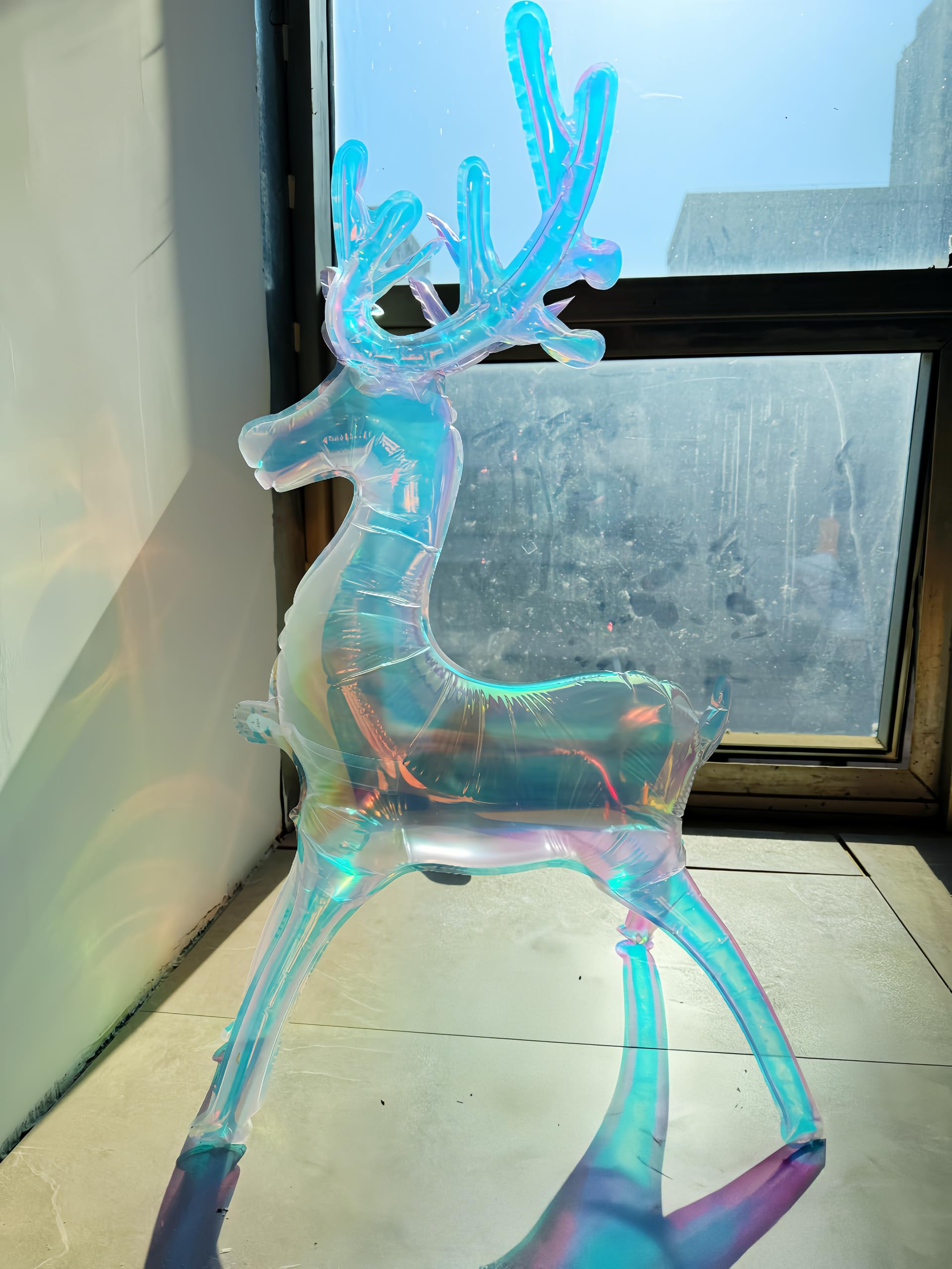 2Pcs Iridescent Reindeer Balloons Deer Elk Decoration/Christmas Giant