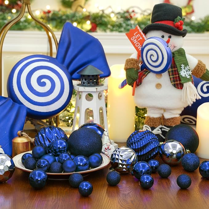XmasExp 24ct Mini Christmas Ball Ornaments Shatterproof Christmas Orna