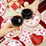 Valentine's Day Party Supplies Tableware Set Red Heart Love