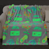 Gaming Blanket Gifts Toys for Boys - Glow in The Dark Game Controller