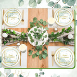 252 Pcs Sage Green Retirement Party Tableware Set Happy Retirement