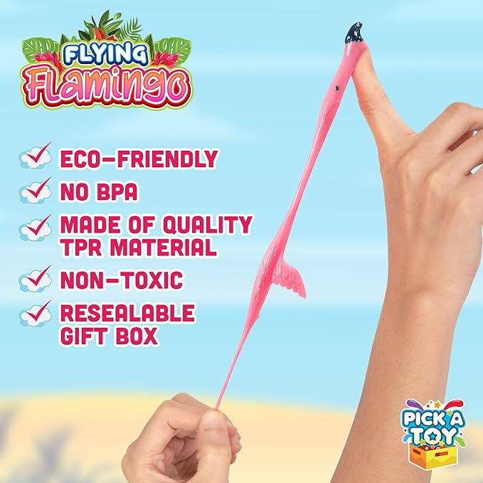 PICK A TOY 36 Pcs Flamingo Party Favors Toys for Kids Bird Shooter