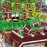 178Pcs Football Party Supplies Football Plates and Napkins Kit Serve