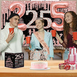 25th Birthday Decorations for Girls Women 32PCS 25th Birthday Party
