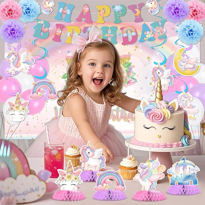 Unicorn Birthday Party Decorations Unicorn Happy Birthday Banner