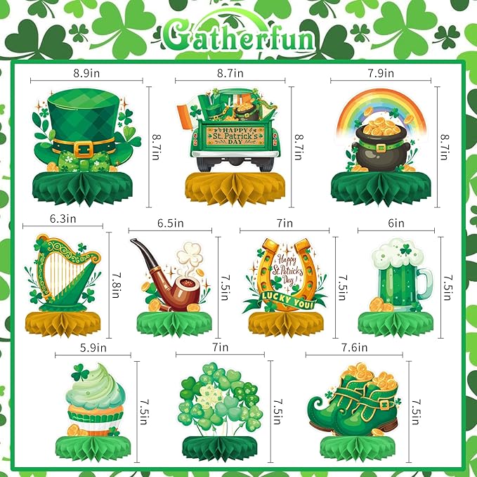 St Patrick's Day Decorations Set St Patricks Day Honeycomb