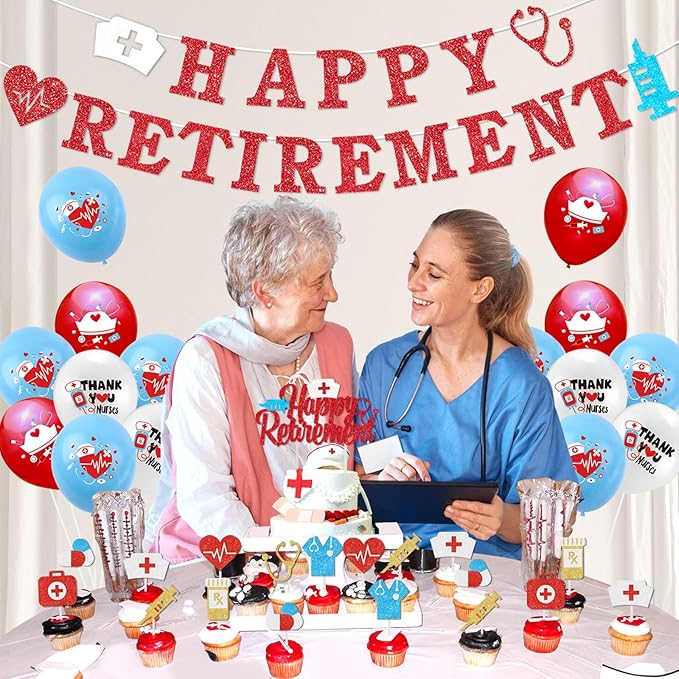 Nurse Retirement Party Decorations Nurse Happy Retirement Backdrop