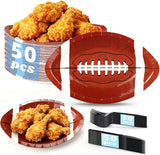 150 PCS Football Party Supplies Kit Contains 50 Football Plates