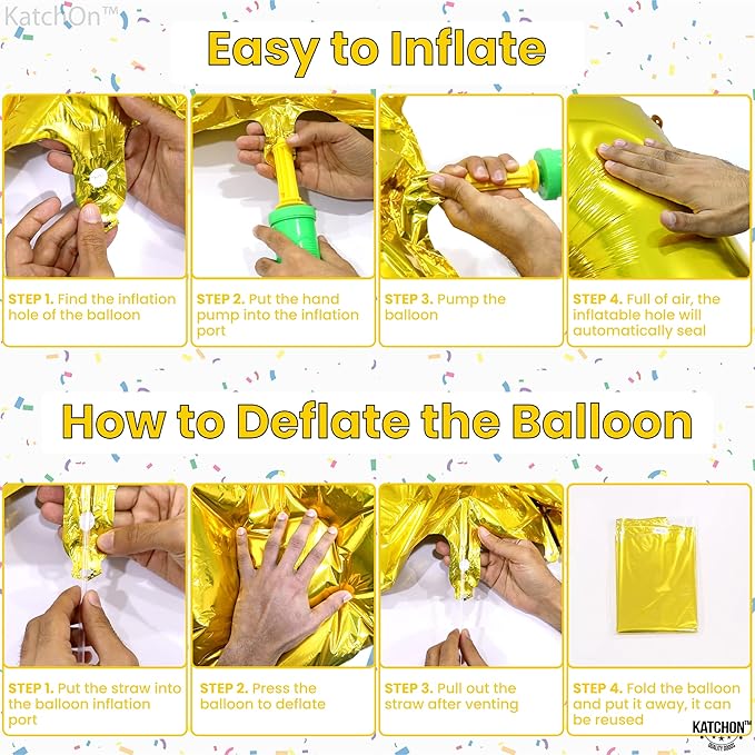 KatchOn, Gold Number 1 Balloons For First Birthday - 40 Inch | Number