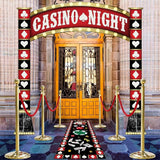 Casino Night Porch Banner Set 2PCs 41.66x98.4in Poker Signs with