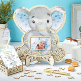 63 Pcs Elephant Baby Shower Guest Book Alternatives Set Baby Shower